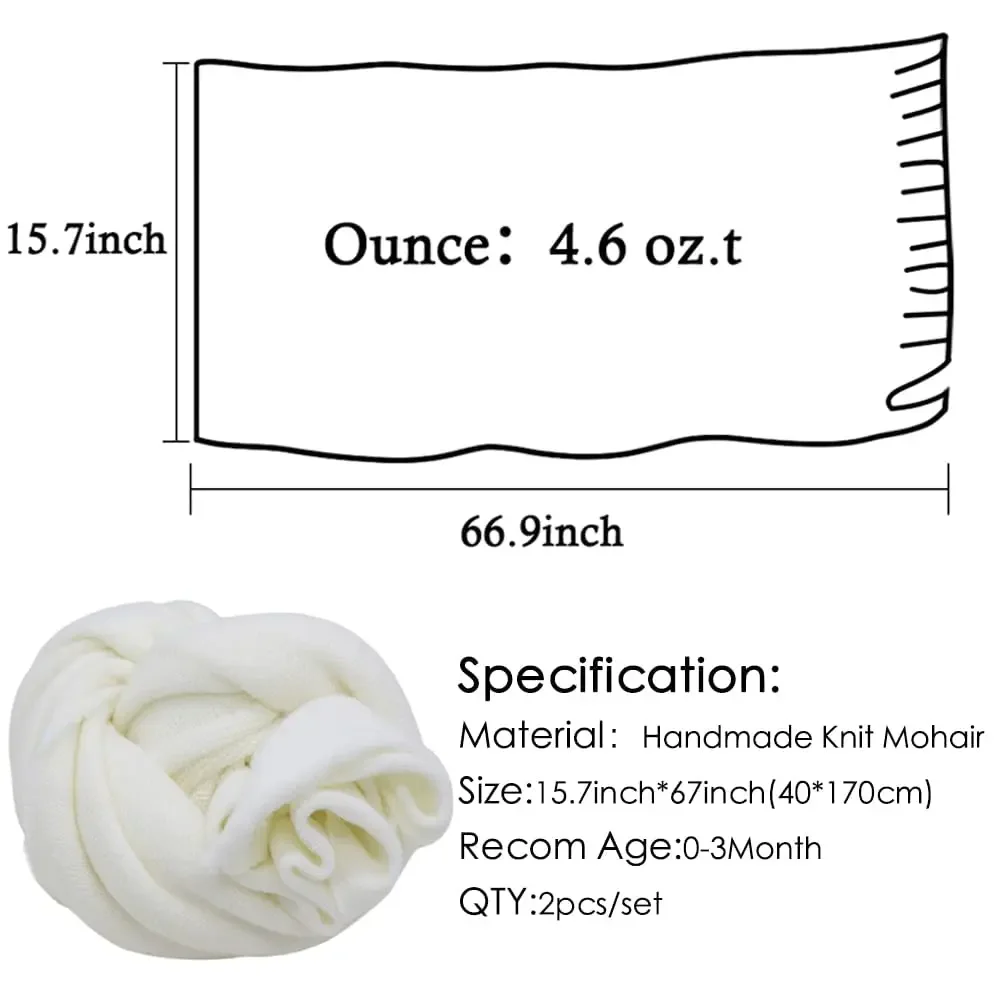 ผ้าห่อวางตัวเด็กอ่อนผ้าห่มถักยืดได้ทำมือสำหรับเด็กทารกเด็กหญิงเด็กชายอุปกรณ์ประกอบฉากการถ่ายภาพแรกเกิด