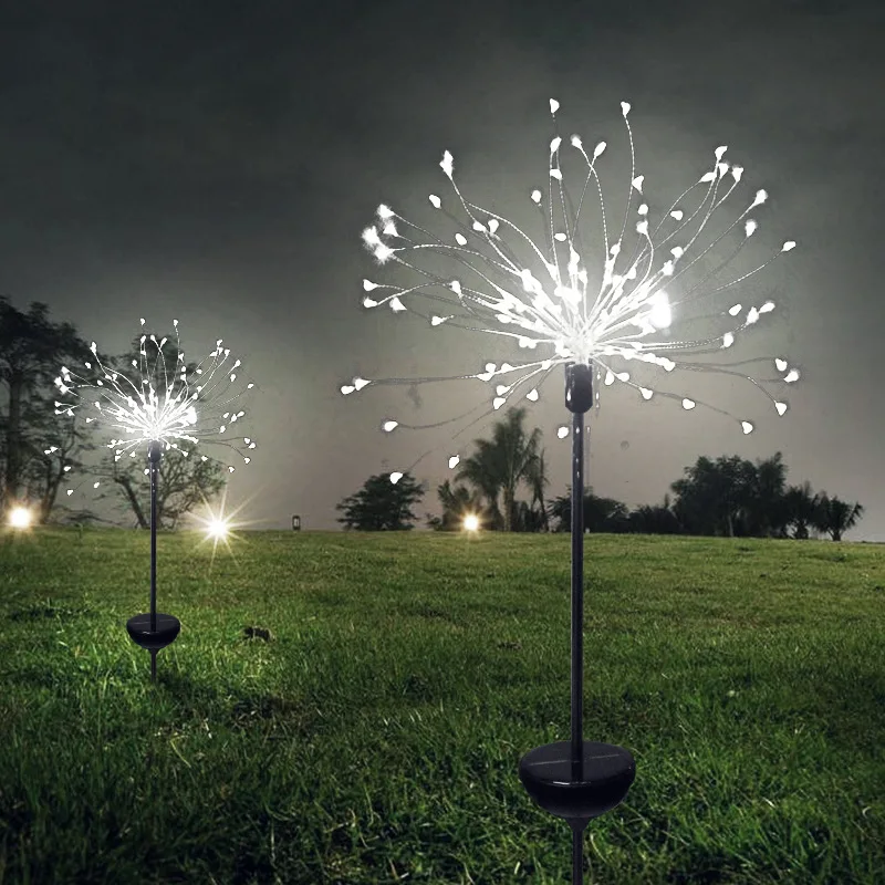 120LED Solar Power Garden Light Christmas Lights Outdoor Fireworks LED Lawn Lamp For Landscape Path Yard Lights