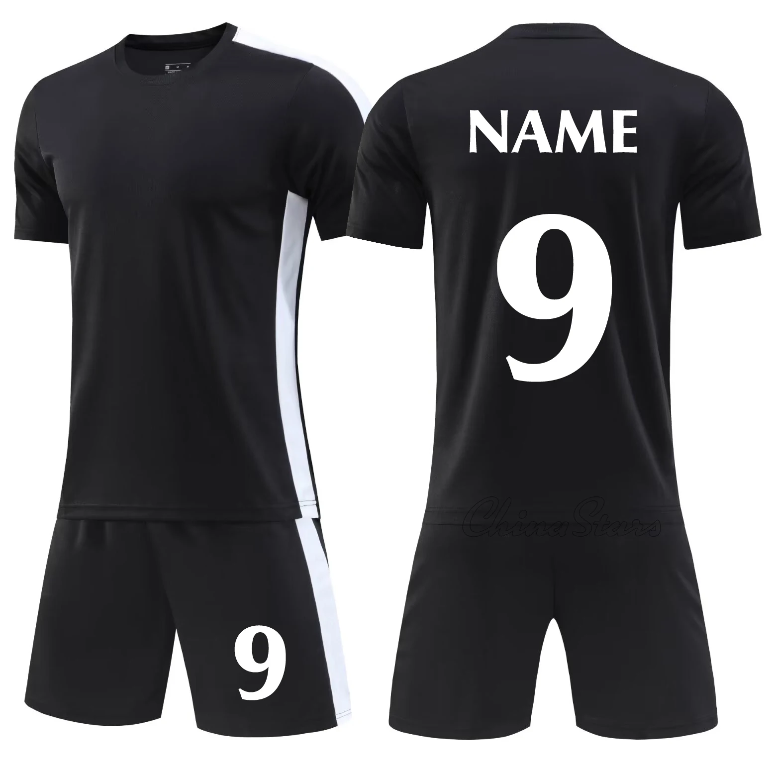 Men Soccer Jerseys Set Boys Soccer Tracksuit Jersey Kits Quick Drying Breathable Man Women Girls Team Training Football Uniform