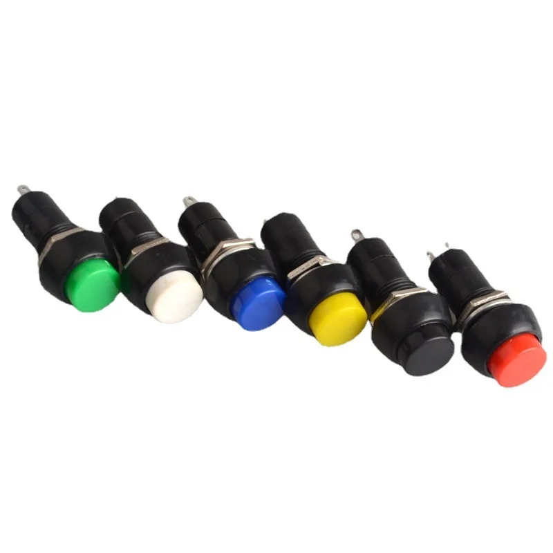 6PCS Latching Pushbutton Switch 3A 250V AC 12mm