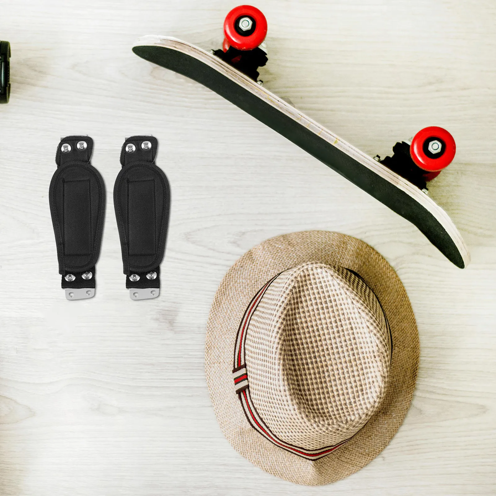 

1Pair Adjustable Skateboard Foot Band Strong Comfortable Fit for Various Board to Install Portable Universal