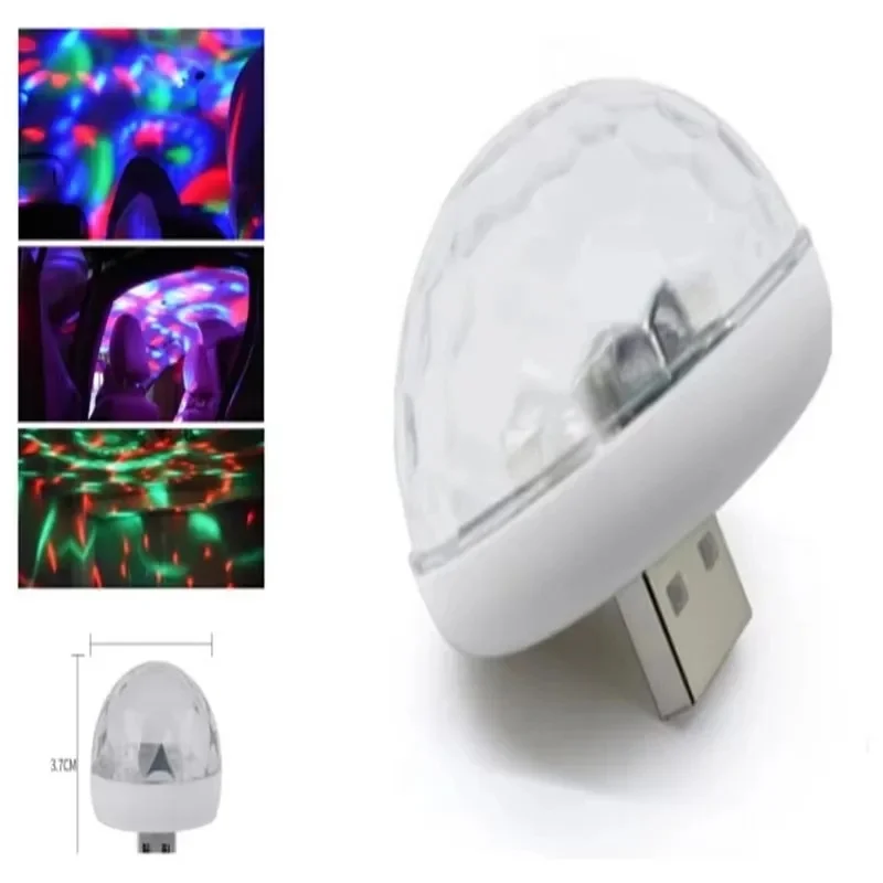 1-6Pcs Mini USB Disco Ball Light Rgb LED Party Decoration For Home Dance Floor Small Private Party Stage