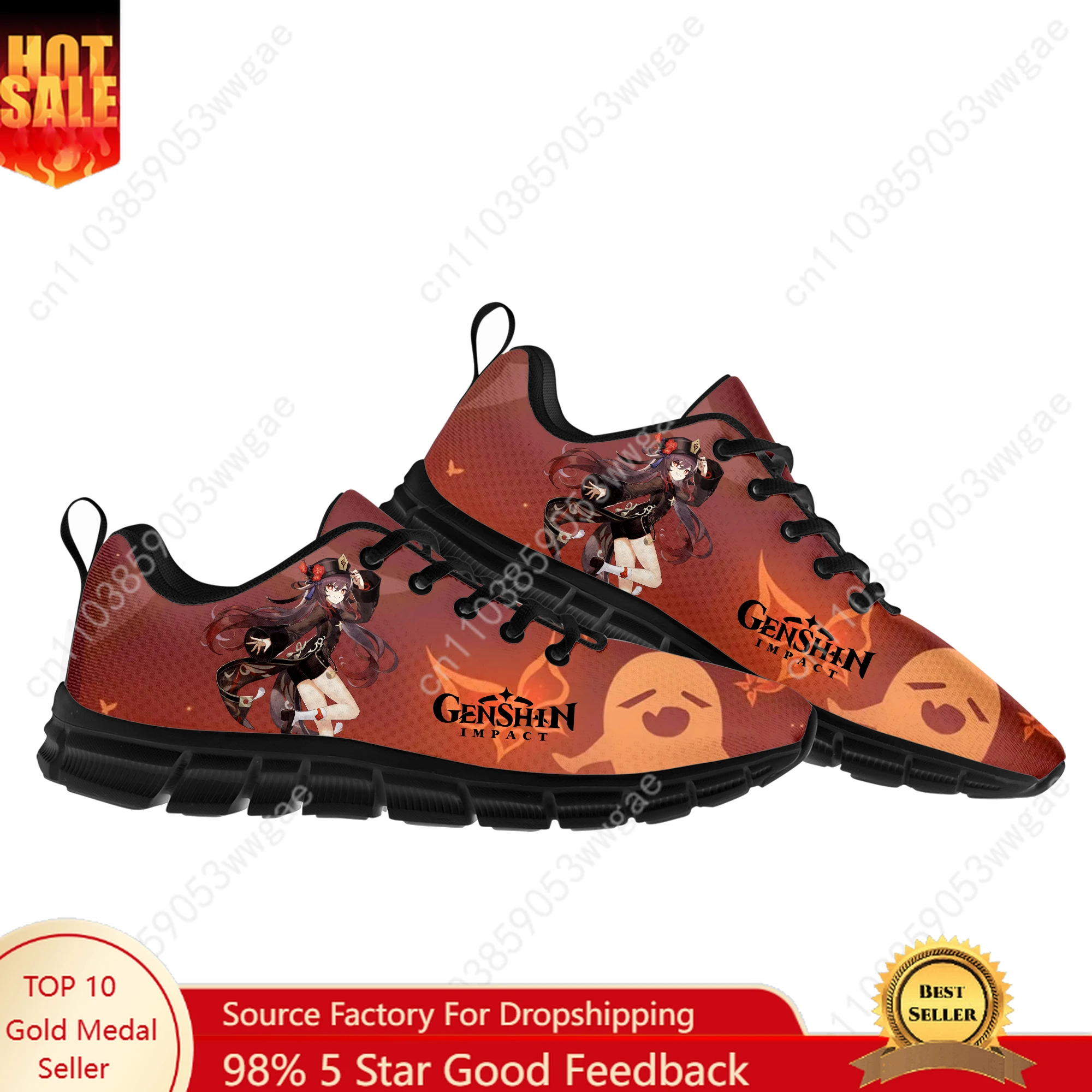 

Genshin Walnut Sneaker Mens Womens Teenagers Customized Sports Shoes Casual High Quality Comfortable Durable Customized Shoes