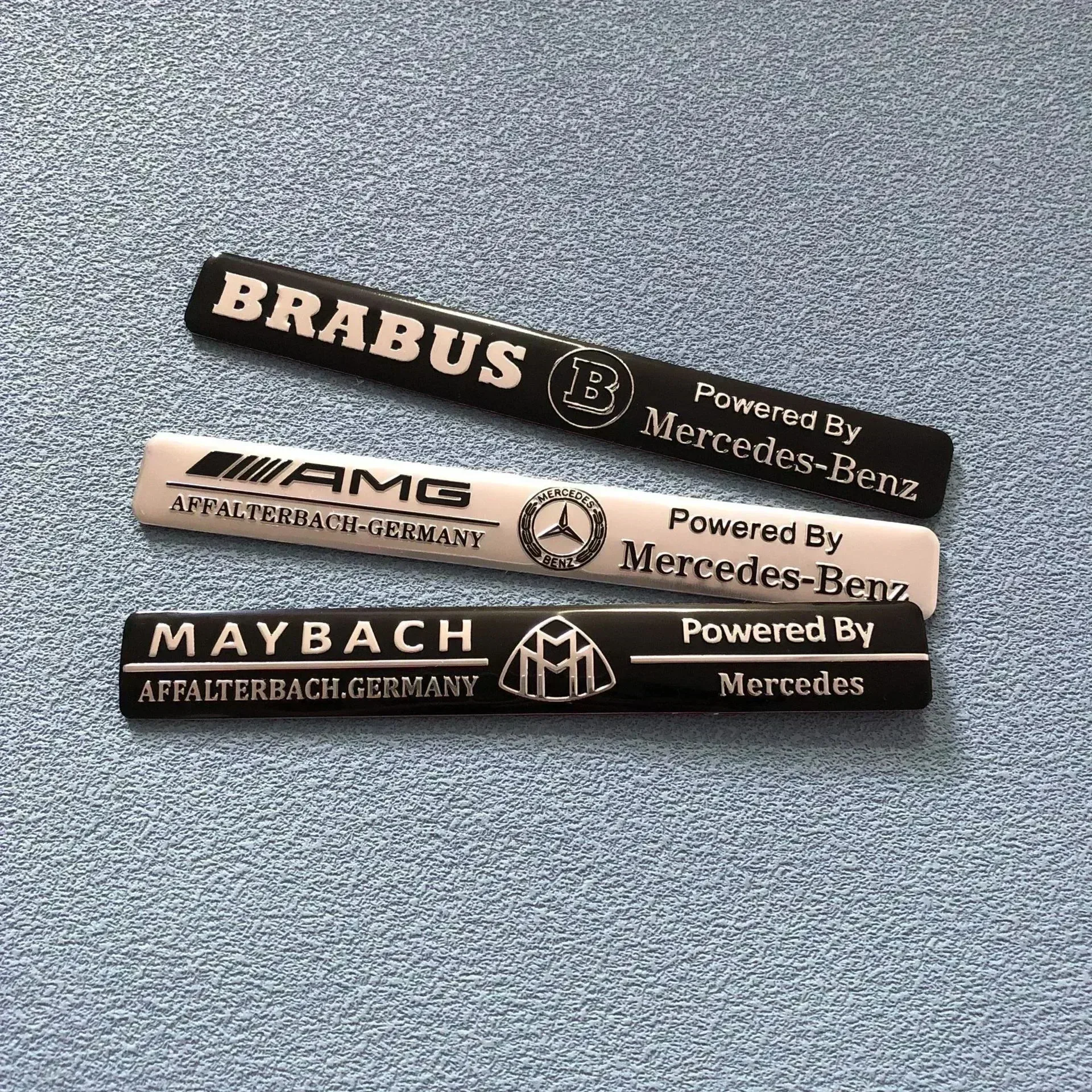 1 unidad de accesorios de pegatinas de aluminio para emblema de coche, para Mercedes Benz AMG Brabus Maybach Smart W204 GLC CLA GLK W205 W203 W206 W108 W124