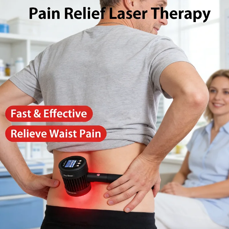 High Power 808nm Cold Laser Therapy Machine with 2 Handpieces for Joint Muscle Nerve Pain Deep Tissue Healing Care