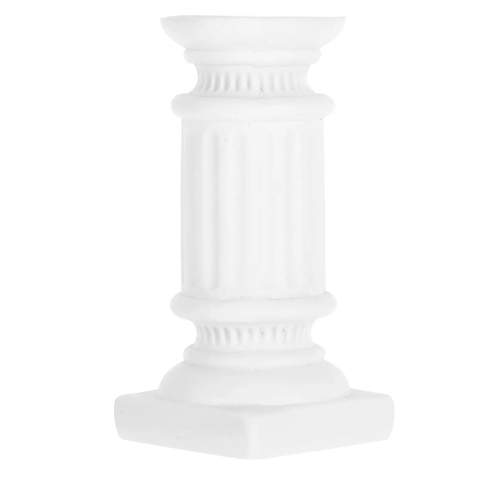 Mini Roman Classical Greek Home Desk Mini Roman Column Decor Resin Statue Smooth White Miniature Pillar Garden