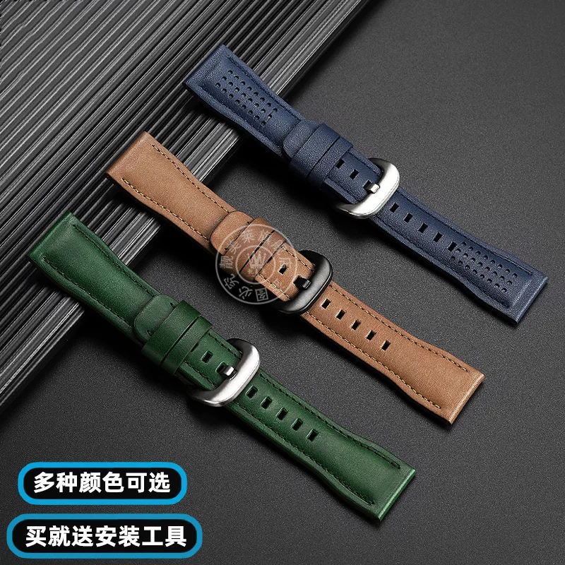 Cowhide Watch Strap For SEVENFRIDAY T1 T2 T3 Series Watch Band 26mm Green Brown Blue Watch Bracelet