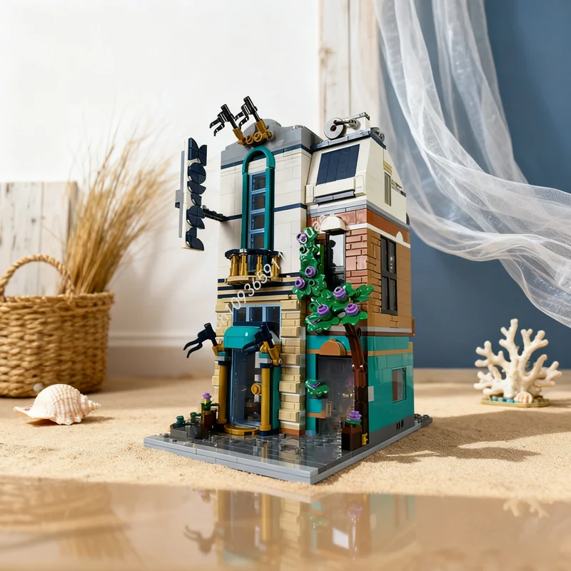 

1165pcs MOC Hotel And Recording Studio Modular Model Building Blocks Toy Architecture Christmas Gifts Assemble DIY Idea Kids