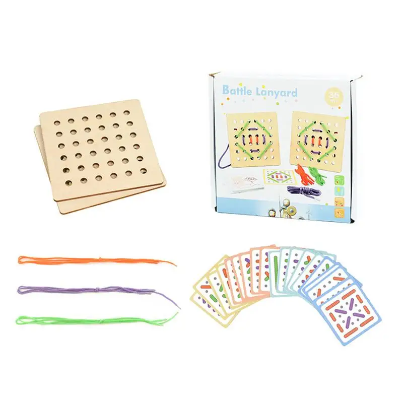 

Lacing Toys Wooden Lacing Cards Educational String Toys Toddler Threading Toys For Enhance Hands-On Ability Confidence Boys