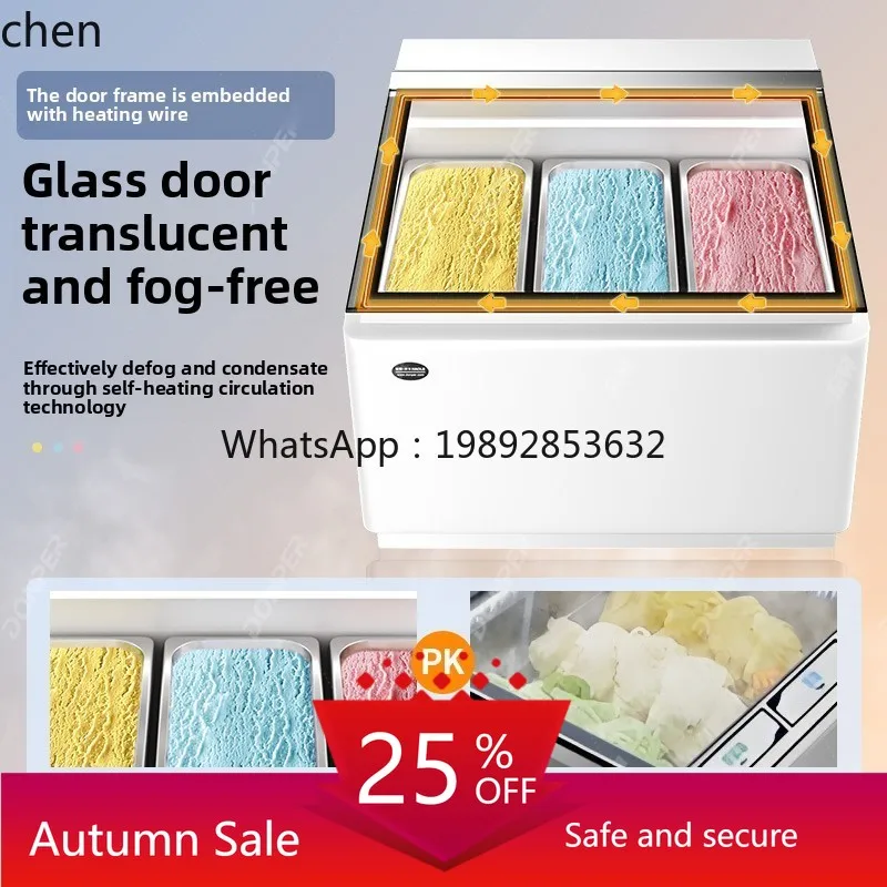 

Ice Cream Display Cabinet Frozen Ice Cream Cabinet Thick Cut Fried Yogurt Ice Cream Cabinet