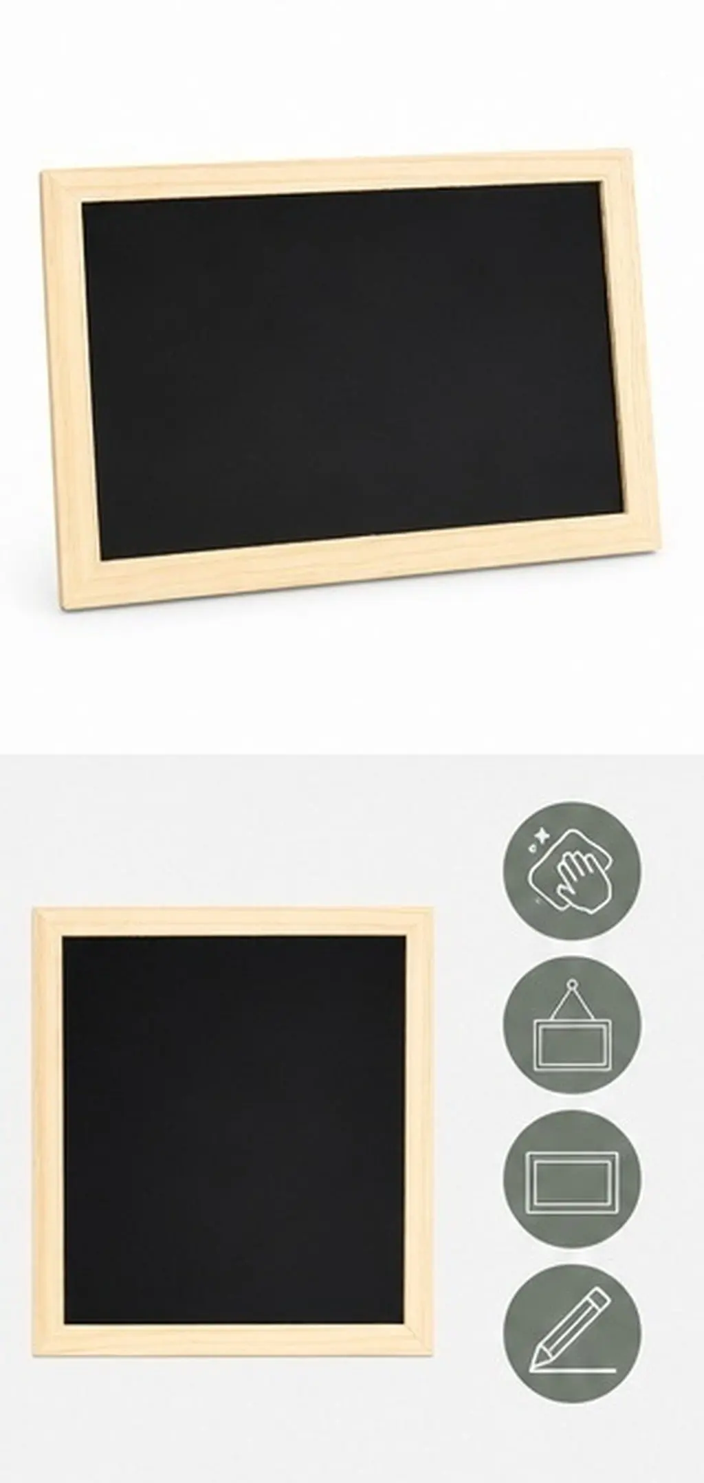 Mini Single Chalkboard Sign Density Board Erasable Double-Sided Blackboard Hanging Message Board Decor Chalkboard Sign