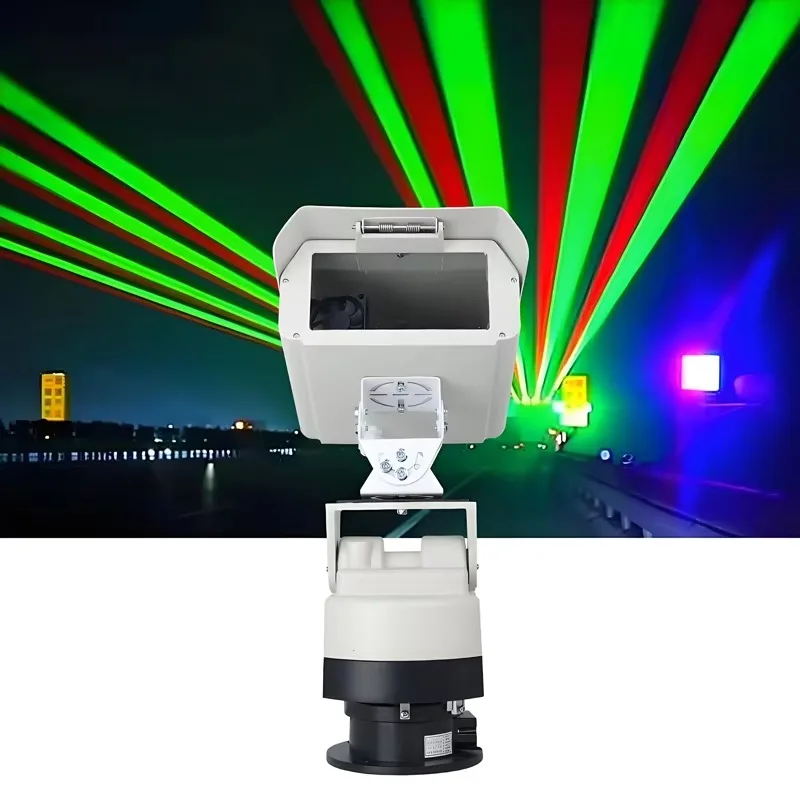 

Outdoor Waterproof IP58 10W/16W/20W RGB Full-Color Laser Light Variable Remote Control Shaking Head for Landmark Lighting