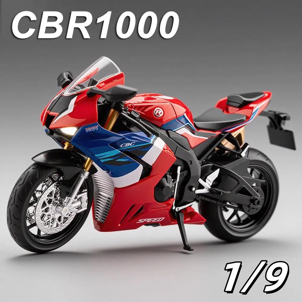 

1:9 Honda CBR1000 Little Monkey, литая под давлением модель мотоцикла, игрушки, автомобиль, амортизация, переднее колесо, рулевое управление для мальчика, подарок для взрослых