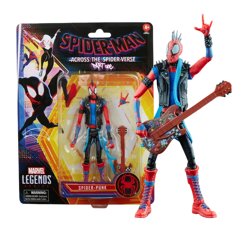 Hasbro SPIDER PUNK Spider Man Across the Spider Verse Action Figure Hobie Brown Toys Statue Model Doll kids for Toy Gift