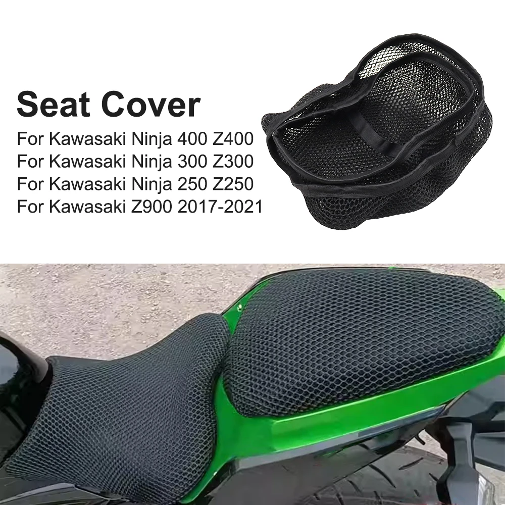 

Чехол на сиденье мотоцикла для Kawasaki Ninja 250 300 400 Z250 Z300 Z400 Z900, нескользящий, дышащий, теплоизоляционный, защитный, с подушкой