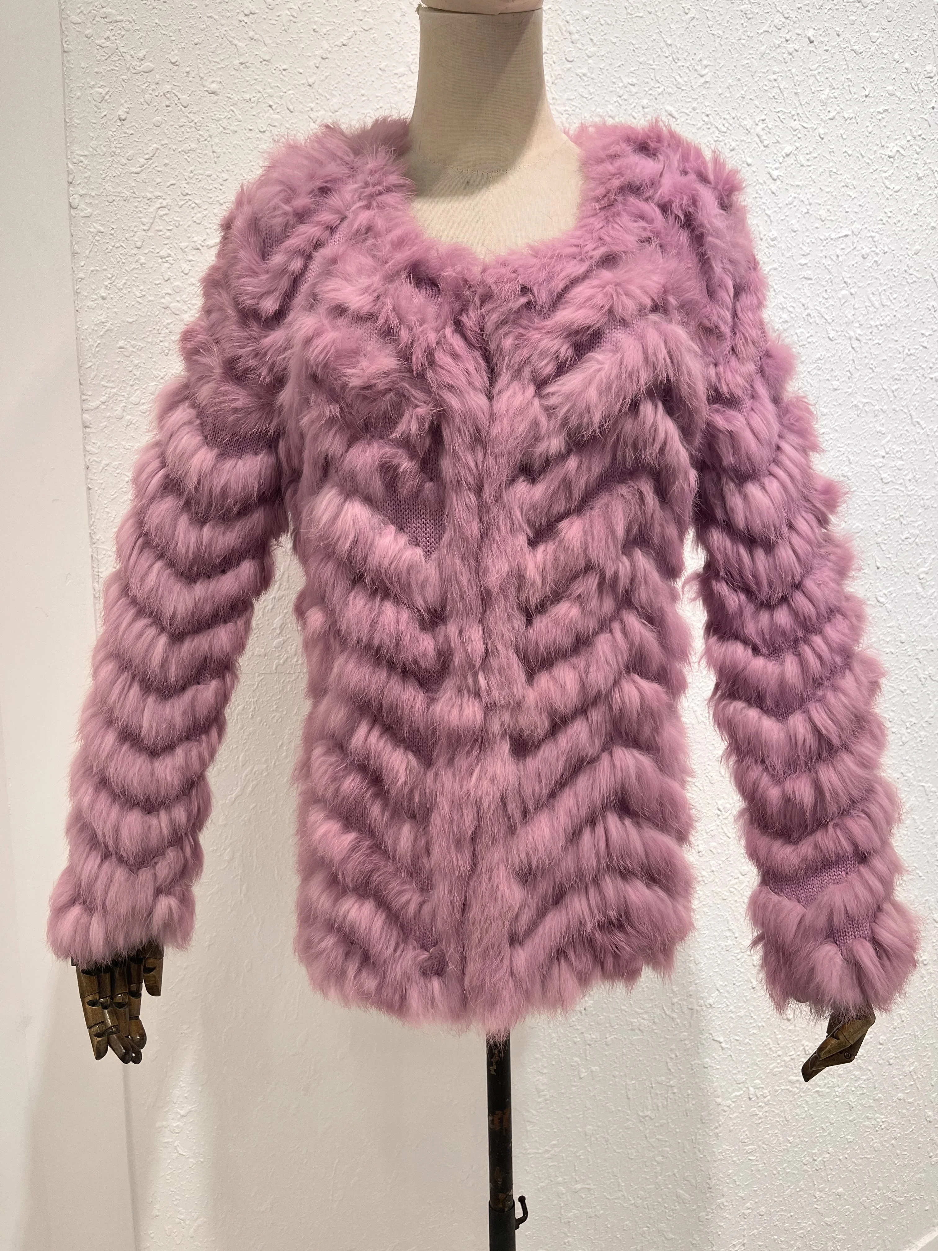 천연 토끼 모피 코트 여성 겨울 자켓 진짜 가죽과 모피 볼레로 여성 의류 여성 겉옷 2024 Black Cold