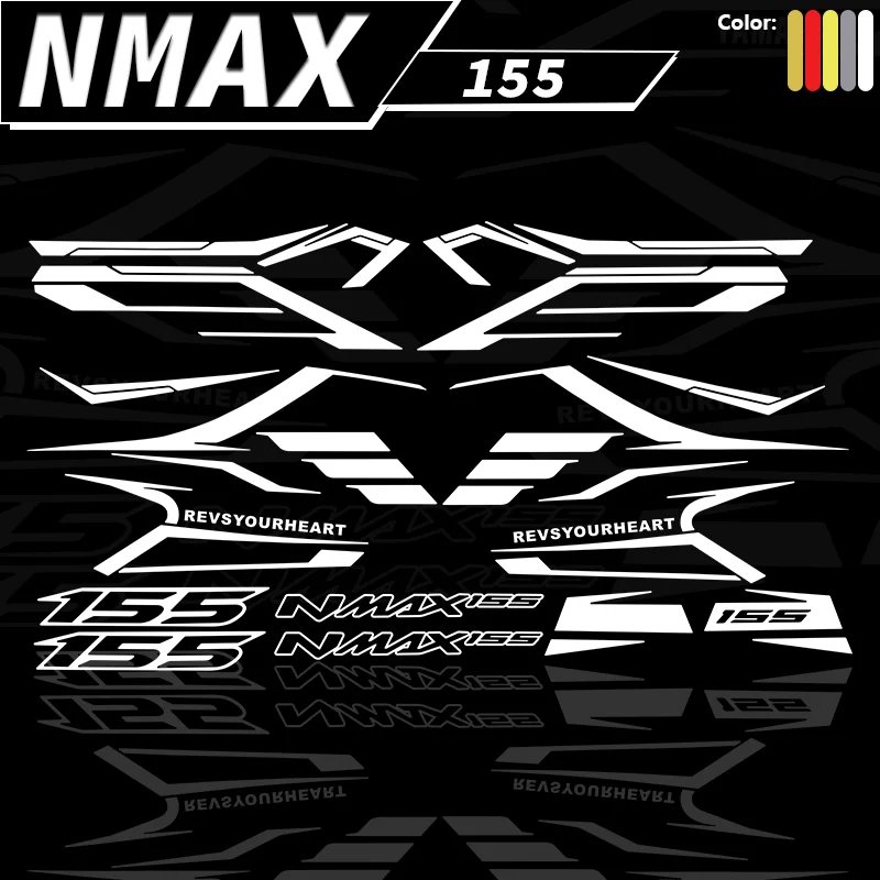 

NMAX155 Motorcycle Front Rear Fairing Fuel Sticker Tank Body Sticker Decals Protection Kit For YAMAHA NMAX 155 Nmax155 2019-2022