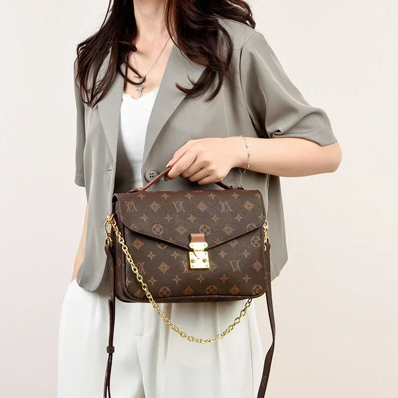 

Luxury Zipper Women's Crossbody Bag, Elegantly Designed Shoulder Bag With Detachable Chain, Classic Style Fashionable Handbag