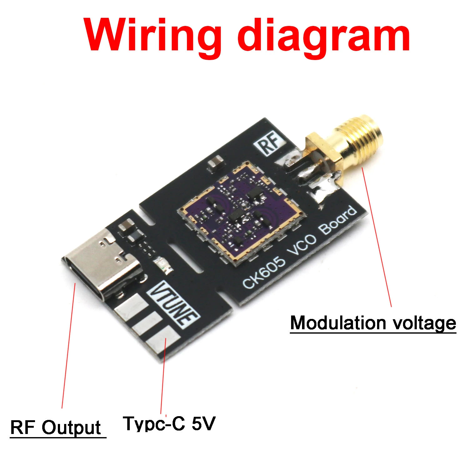 1.3Ghz-3.6GHz RF VCO Demo Board Voltage Controlled Oscillator Signal Source Radio Wireless Communication Modulation 1.5G 2.4Ghz