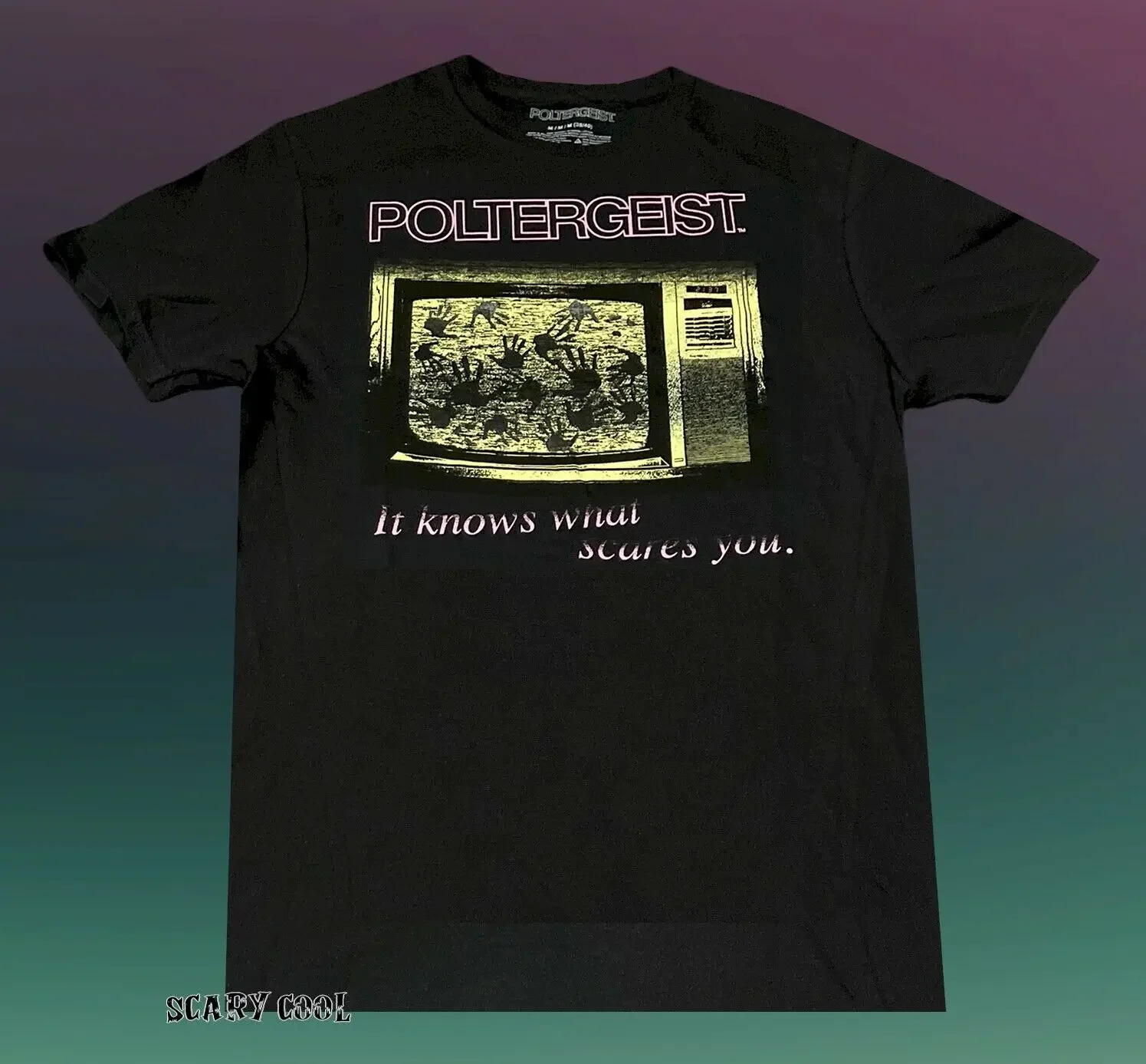 

New Poltergeist TV Movie Poster 1982 Horror Black Movie Mens Vintage T-Shirt