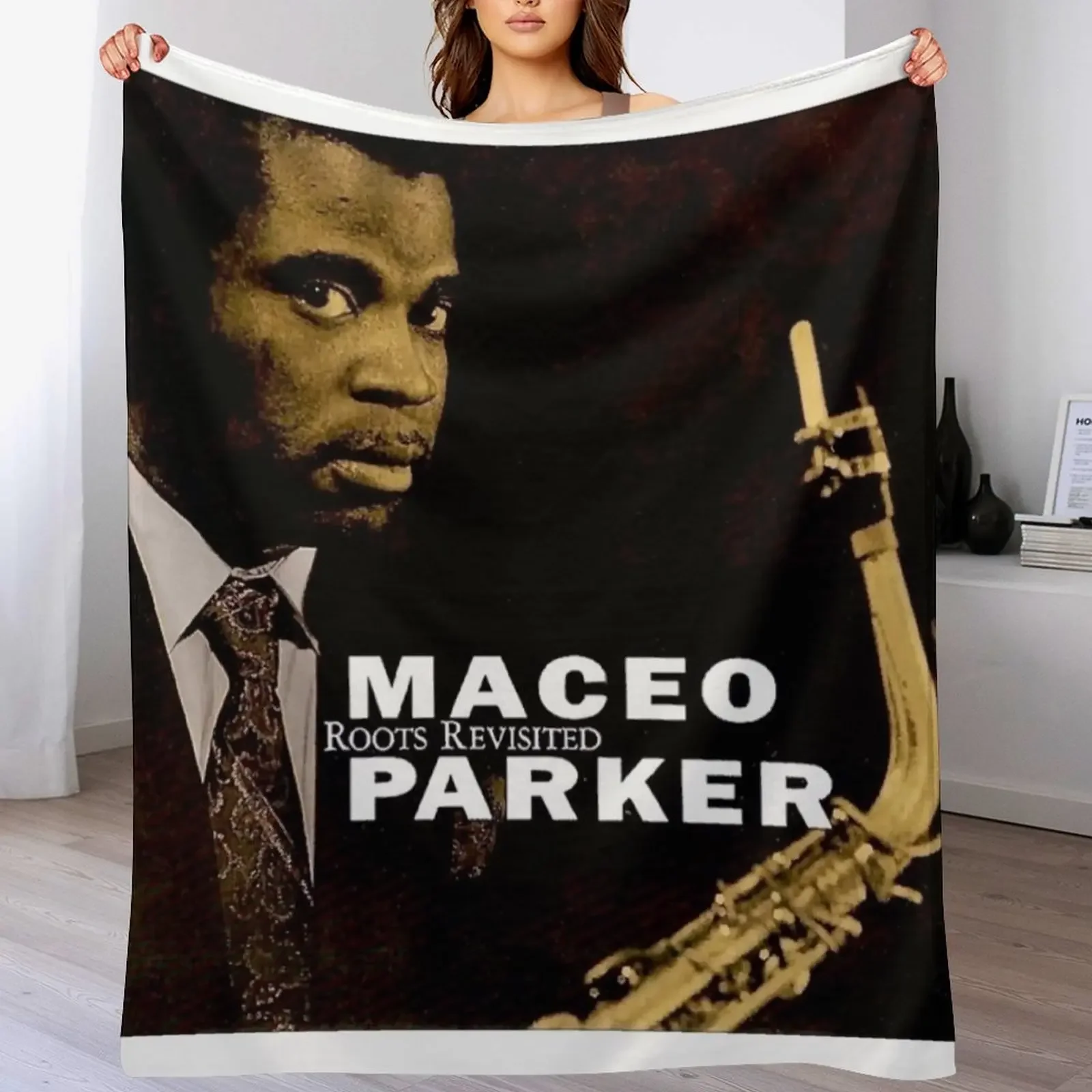 

saxophone maceo parker Throw Blanket Decorative Beds Soft Big anime Furry Blankets