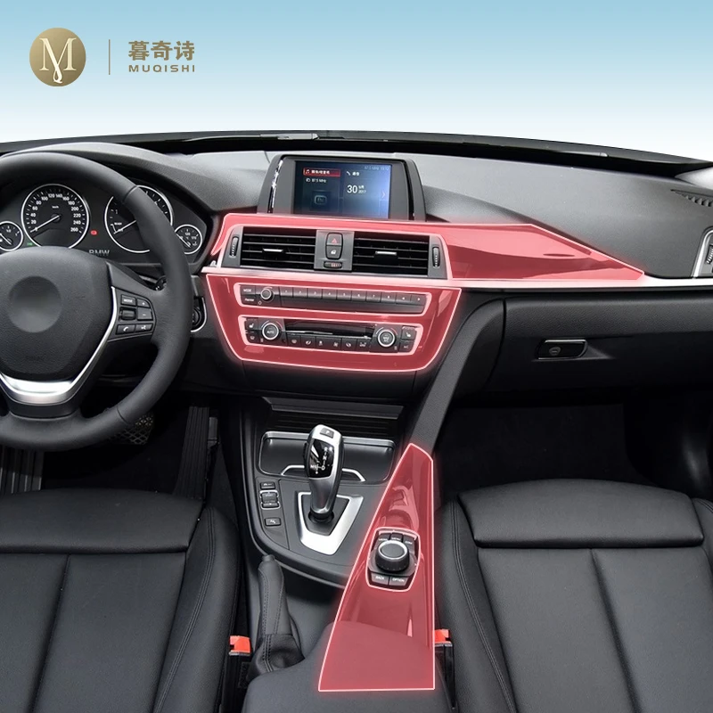 

Предварительно вырезанная внутренняя панель коробки передач автомобиля, защитная пленка из ТПУ, экран, ремонтные наклейки против царапин для BMW F30 F31 F34 серии 3,