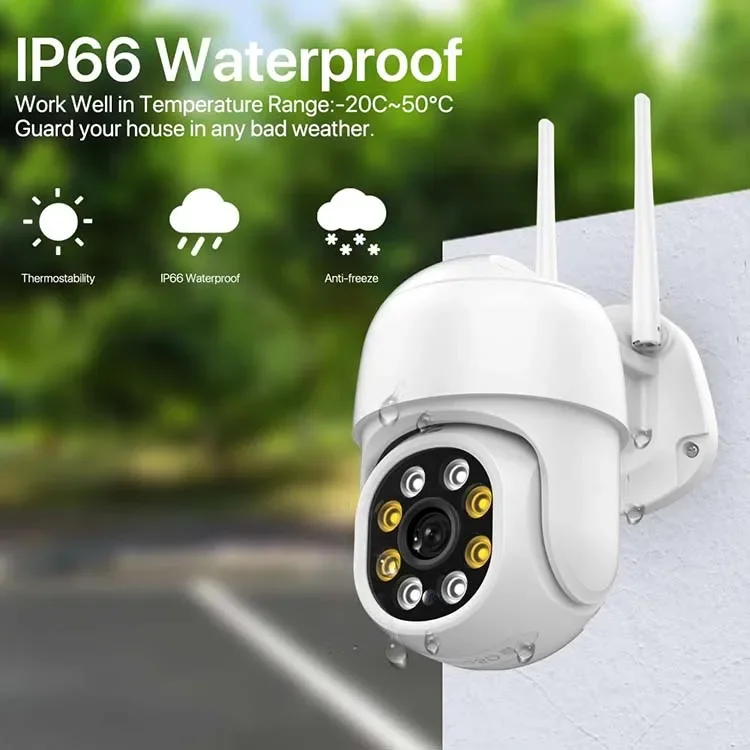 ชุดกล้องวงจรปิดไร้สาย Rscamtom 8CH CCTV WIFI พร้อมเสียงสองทาง ตรวจจับความเคลื่อนไหว มุมมอง 360 องศา ภาพสีในเวลากลางคืน ระบบกล้องวงจรปิด PTZ