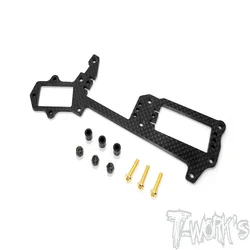 Original T works TO-256-R Carbon fiber Radio Plate With Transponder Seat For Mugen MBX8/ MBX8 ECO Rc part