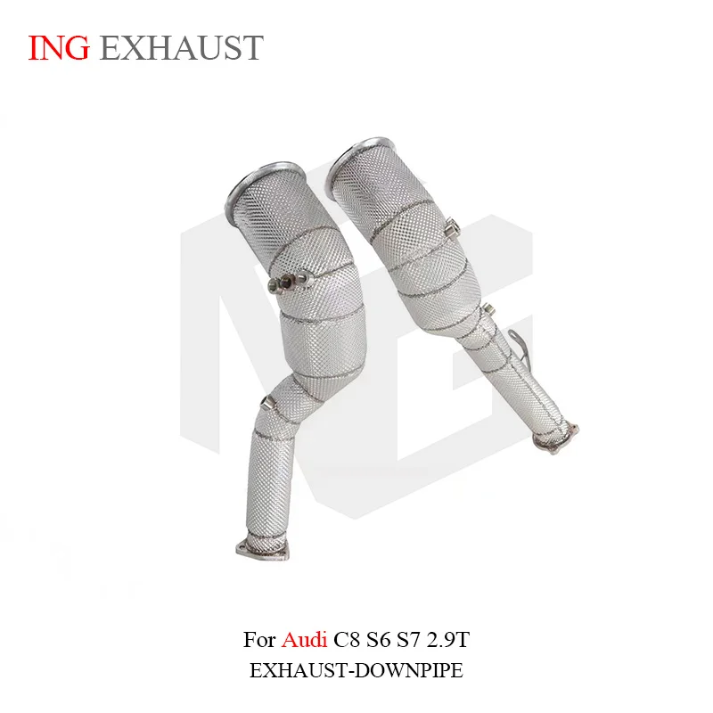 

for Audi S6 S7 Downpipe C8 2.9t exhaust with OPF ING Today's Specials Ss304 catalytic Conver Upgrade System Continuous surprise