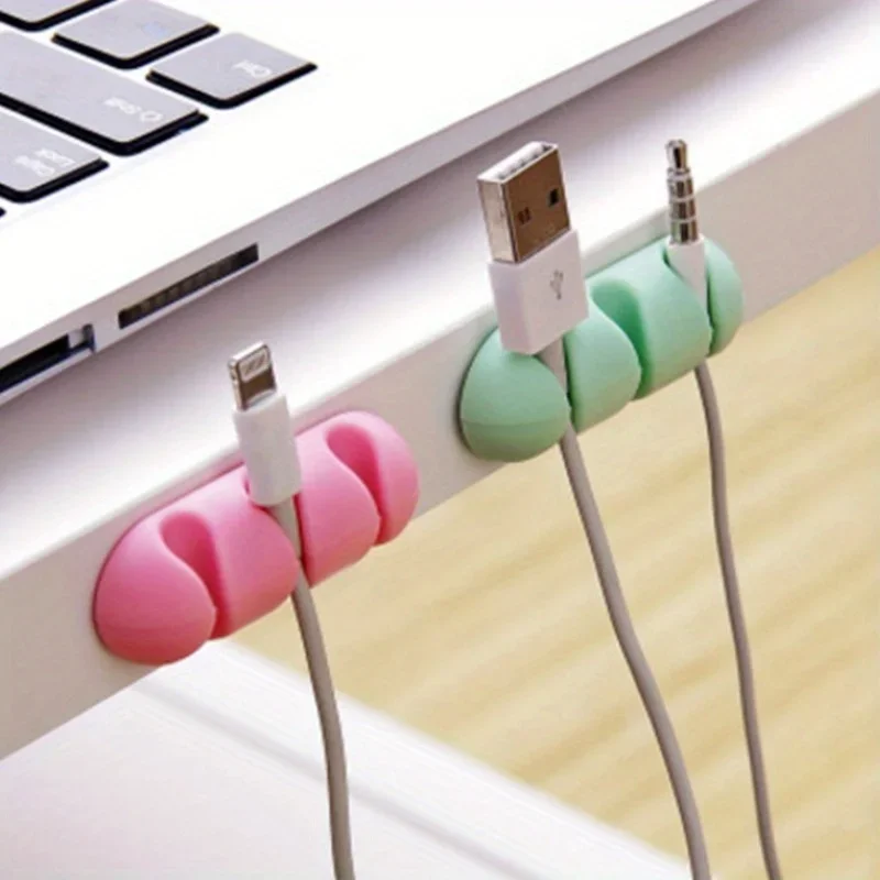 Self-adhesive Kitchen Wire Organizer Kitchen Wire Fixing Gadget Desktop Wire Storage Holder Accessories-S