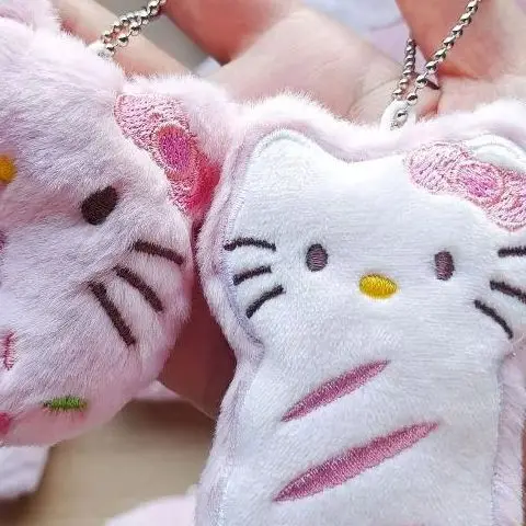 

Брелок с подвеской в виде еды Sanrio с рисунком «Hello Kitty», милый плюшевый гамбургер, аксессуары для картофеля фри, подвеска на рюкзак, очаровательные подарки