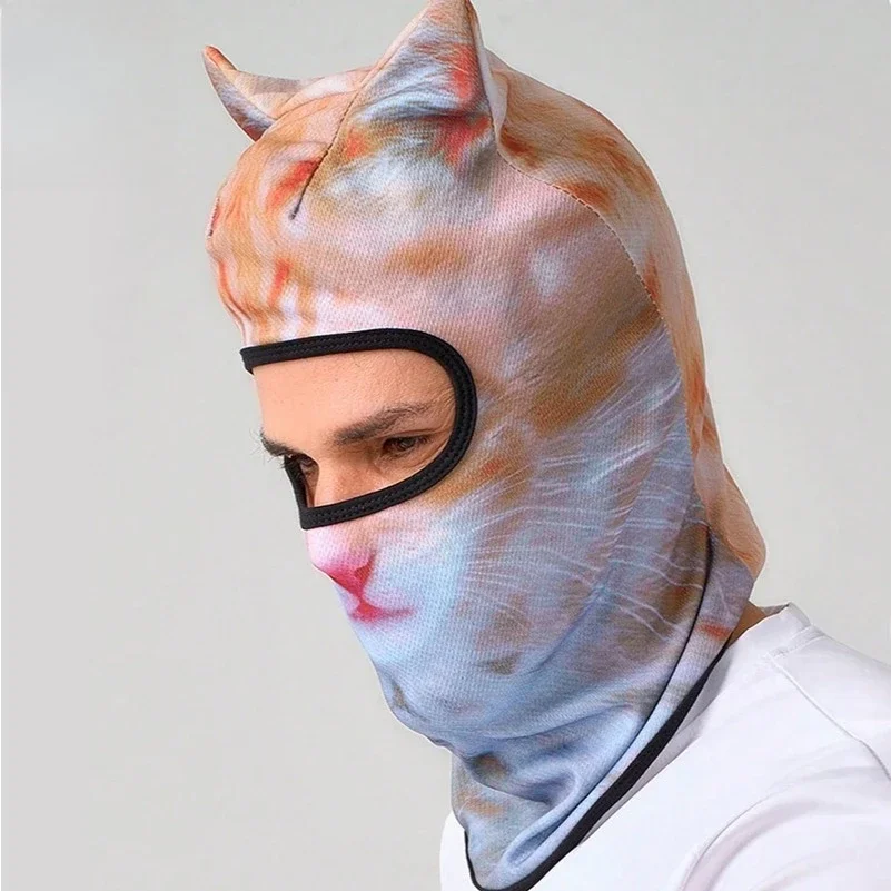 Balaclava mit Tiermuster, atmungsaktiv, schnell trocknend, modische Motorrad-Kopfbedeckung, Outdoor-Sport, Sonnenschutz – Detail 6