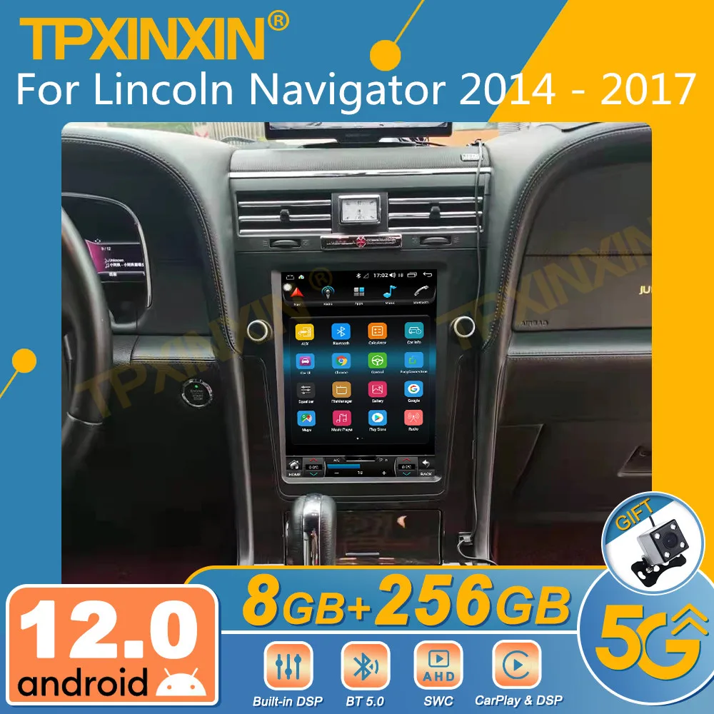 Android 12 For Lincoln Navigator 2014 - 2017 Android Car Radio 2Din Stereo Receiver Autoradio Multimedia Player GPS Navi Unit