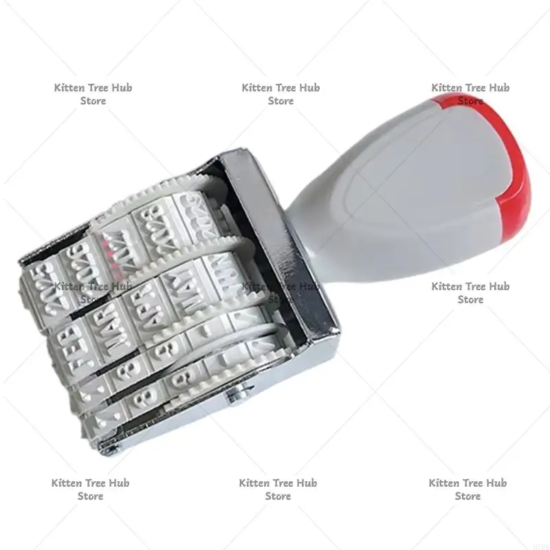 Rubber Stamp Line Dater English Date Stamp Office Rotating Rubber English Date for Scrapbooking