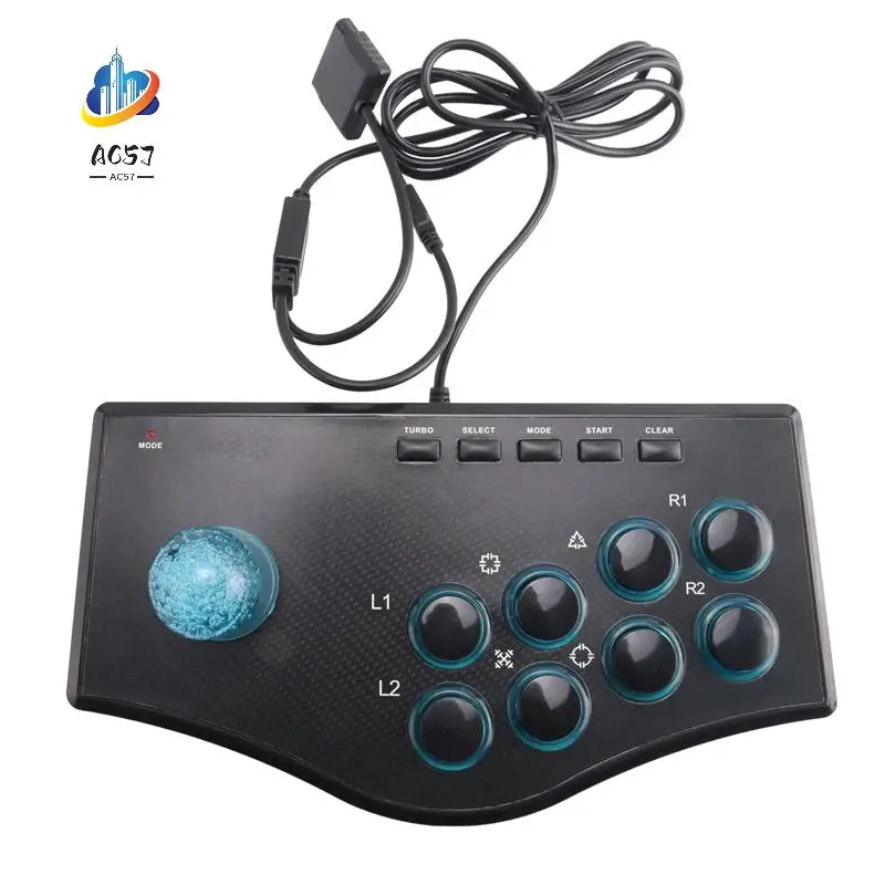 AC57-Retro Arcade Game Rocker Controller Usb Joystick For Ps2/Ps3/Pc/Android Smart Tv Built-In Vibrator Eight Direction Joystick