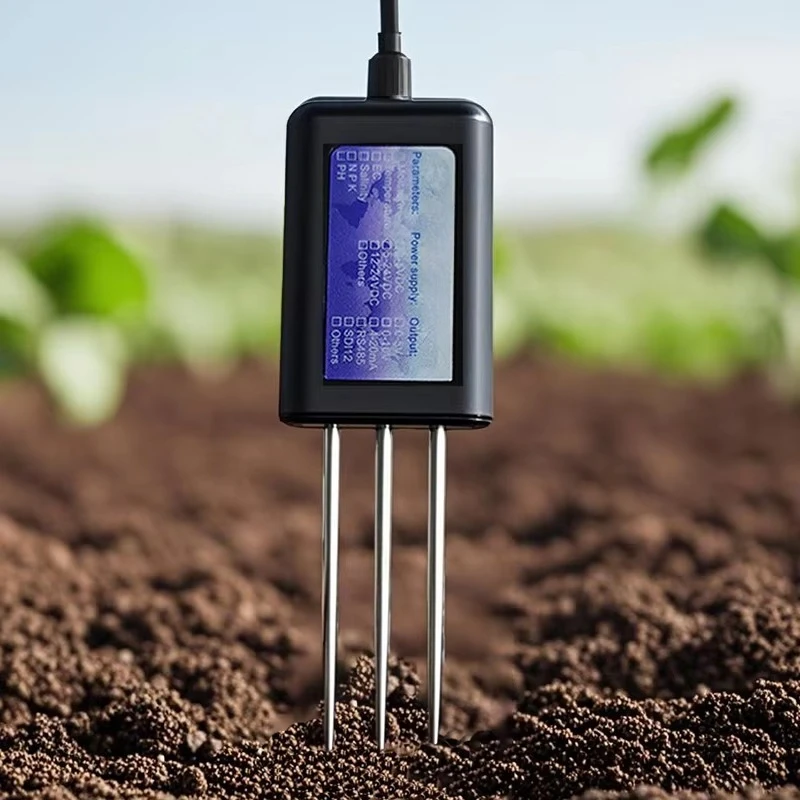 Portable Soil Nutrient Analyzer Soil Moisture Temperature EC NPK Testing Equipment RS485 USB Type-c Output for Agriculture