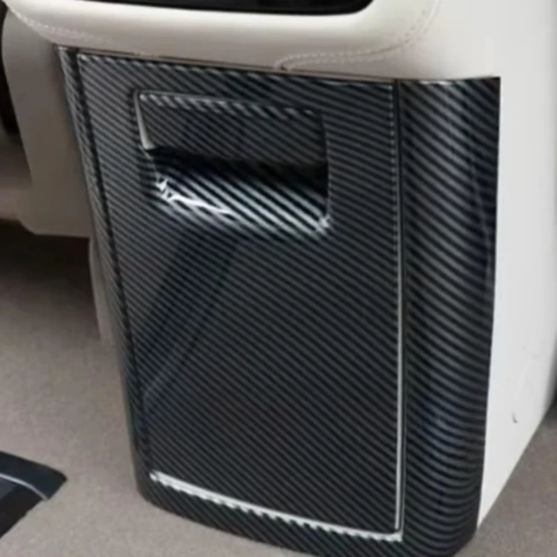 For 2022‑2025 Denza D9 Carbon Fiber Pattern Interior Trim, Gear Shift Panel & Cup Holder Frame, Anti-Scratch Decor Accessories