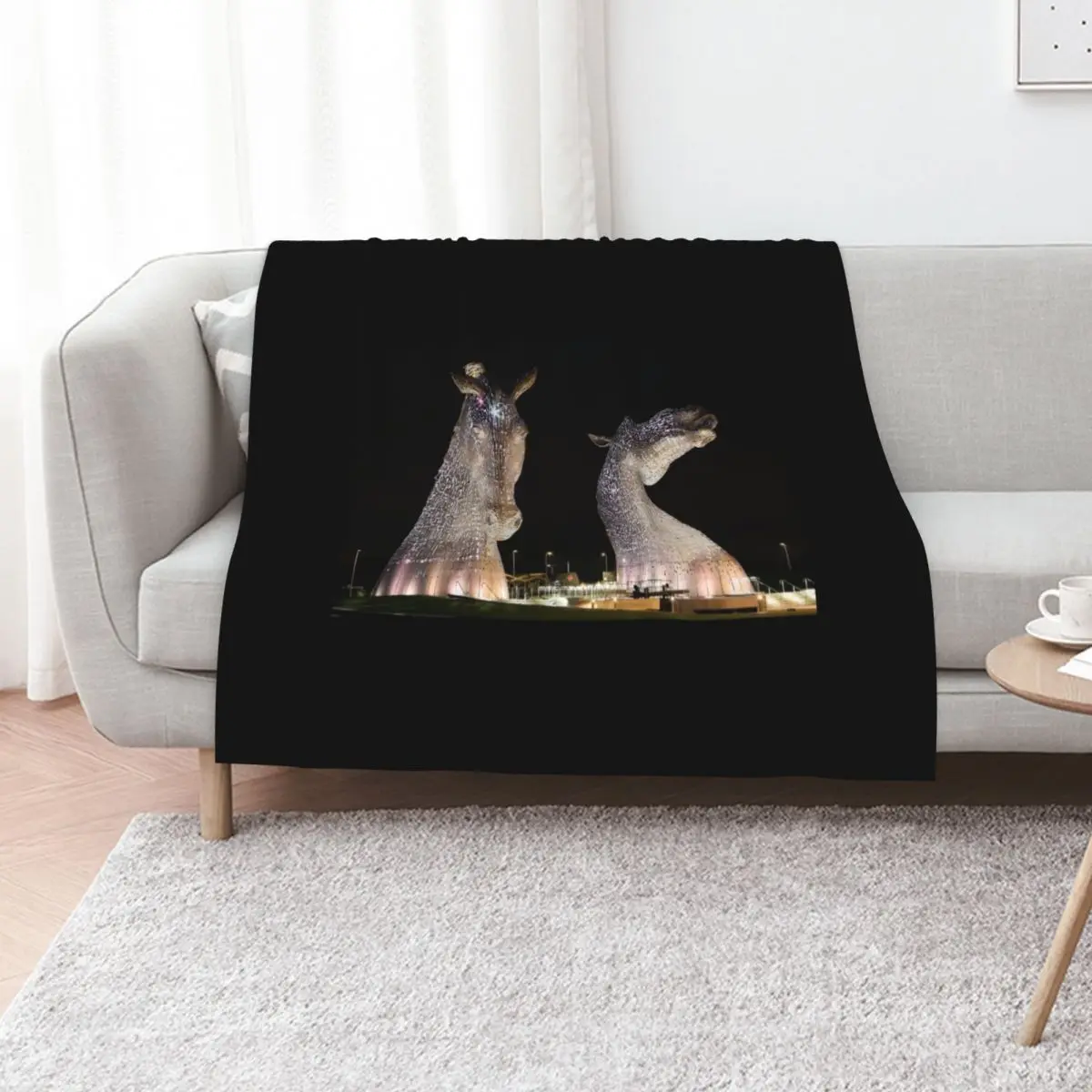 The Kelpies at Night Throw Blanket Bed Fashionable Cute Plaid Giant Sofa Hairy Warm sofa bed Blankets