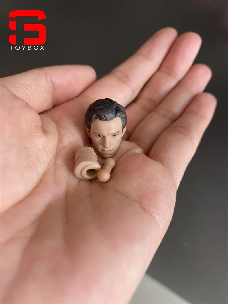 1/12 Scale Tom Holland Head Sculpt PVC Male Soldier Head Carving Fit 6'' SHF Action Figure Body Dolls