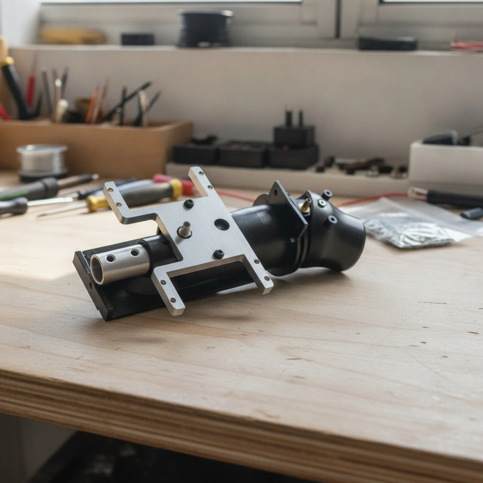 RC Boat Jet Thruster with Backward Pump Brushless Water-Jet Propulsion Unit with Steering Servo Frame Brushed for Hobbyists view 3