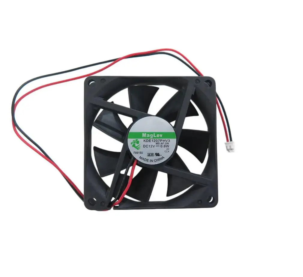 For SUNON KDE1207PHV3 MS.AF.GN DC12V 0.6W 2PIN 2Lines Cooling Fan