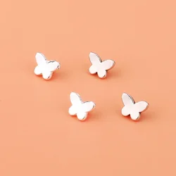 5PCS 925 Sterling Silver vintage Butterfly Button hand-beaded DIY material bracelet Necklace button accessories