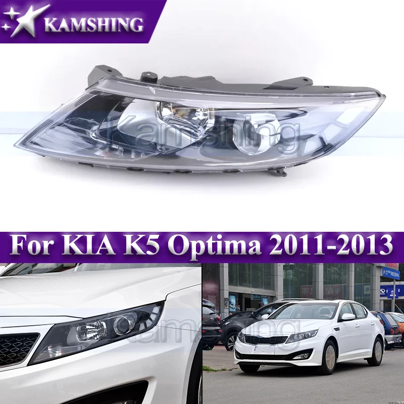 Kamshing Front Bumper Headlight For KIA K5 Optima 2011-2013 Head Light Head Lamp Shell Lampshade Headlamp Cover