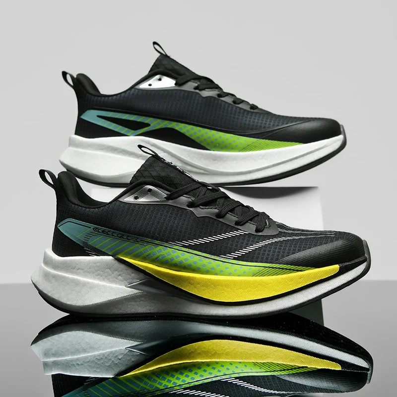 Air Cushion Jogging Shoes Running Shoes Marathon Men Sports Breathable Lightweight Women's Nonskid Athletic Leisure Sneakers