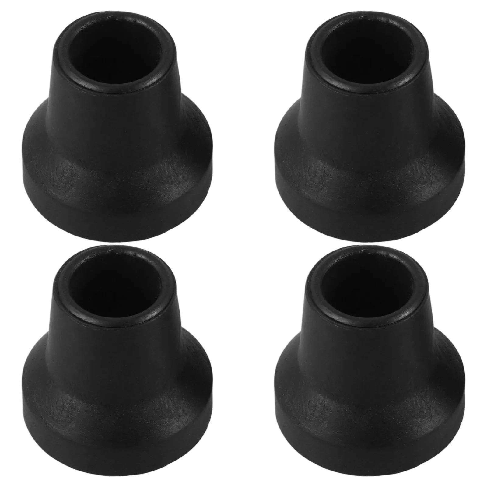 4Pcs Quad Cane Tips Heavy Duty Rubber Non-Slip Replacement Foot Accessories Shock Absorbing Walking Cane Accessories for Elderly
