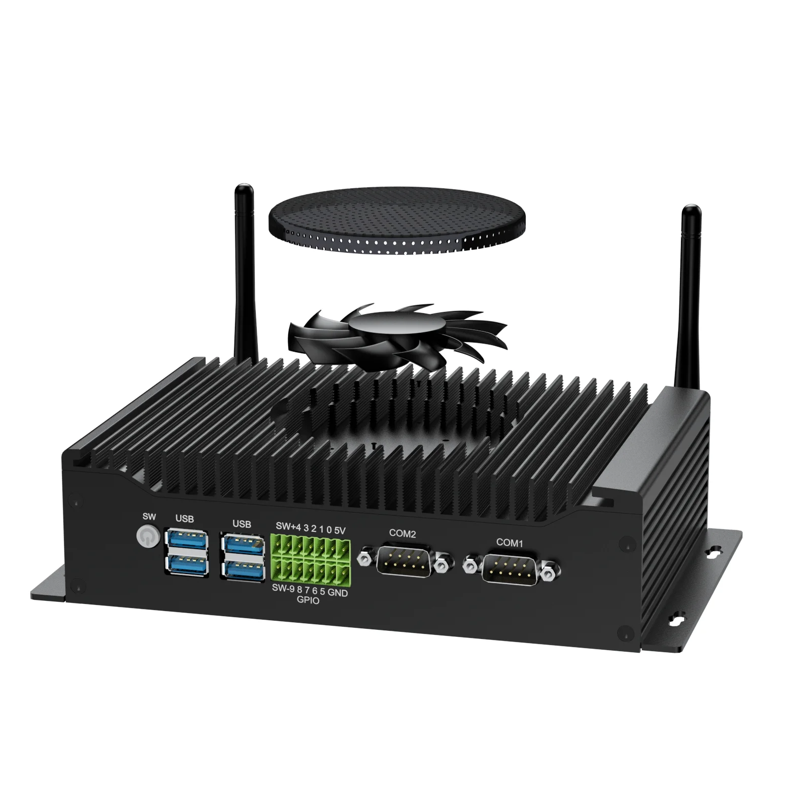 HYSOTU Intel core i7-10510u Industrial Fan cooling Mini PC H6 GPIO RJ45 LAN RS232 COM HD DP DDR4 SSD/HDD Win10/11 Linux