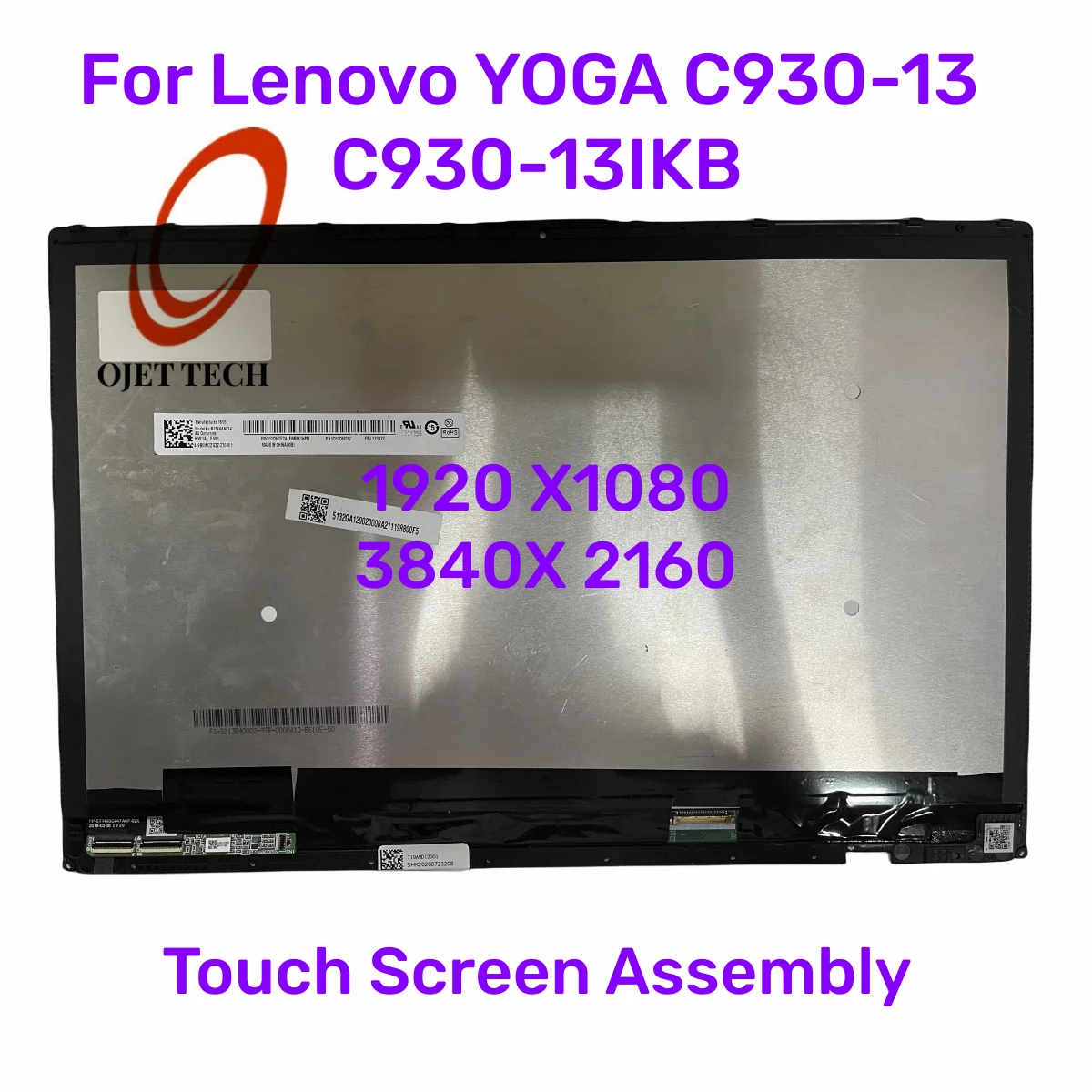 

For Lenovo YOGA C930-13 C930-13IKB Screen LCD Laptop Panel Touch Display 5D10S73331 5D10S73330 5D10Q68372 Assembly Replacement