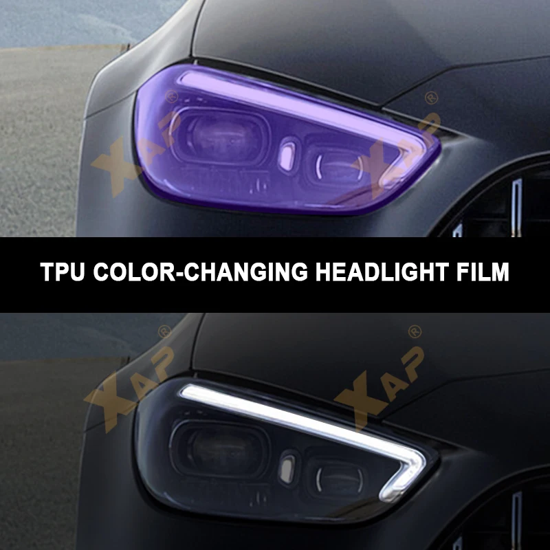 PPF TPU Smart Photochromic Headlight Protection Film Self-healing Anti-scratch Film for Ford Mustang Mach1 2022-2023