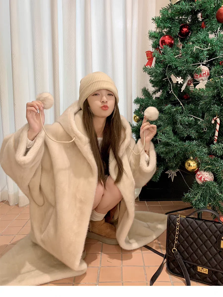 Cappotti multicolori in pelliccia sintetica da donna freddo caldo quotidiano moda selvaggia casual confortevole naturale morbido imbottito sottile di alta qualità ispessito