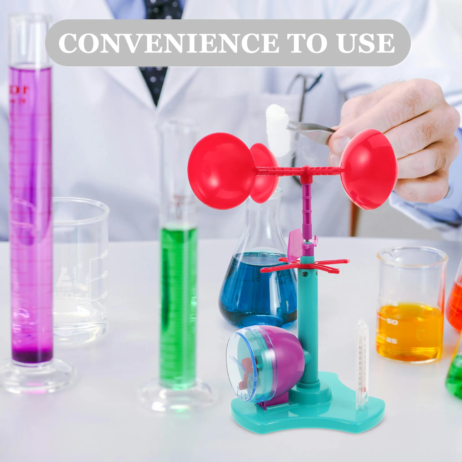 Educational Wind Speed Indicator Science Kit for Children Hands on Weather Experiments Stem Project Mechanics Physics Learning